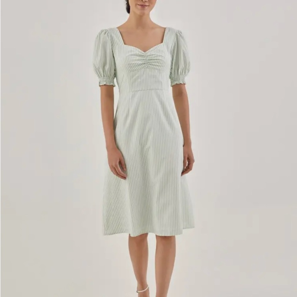 Love Bonito green striped dress